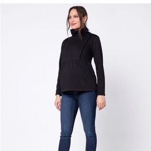 Black Seraphine maternity and nursing top